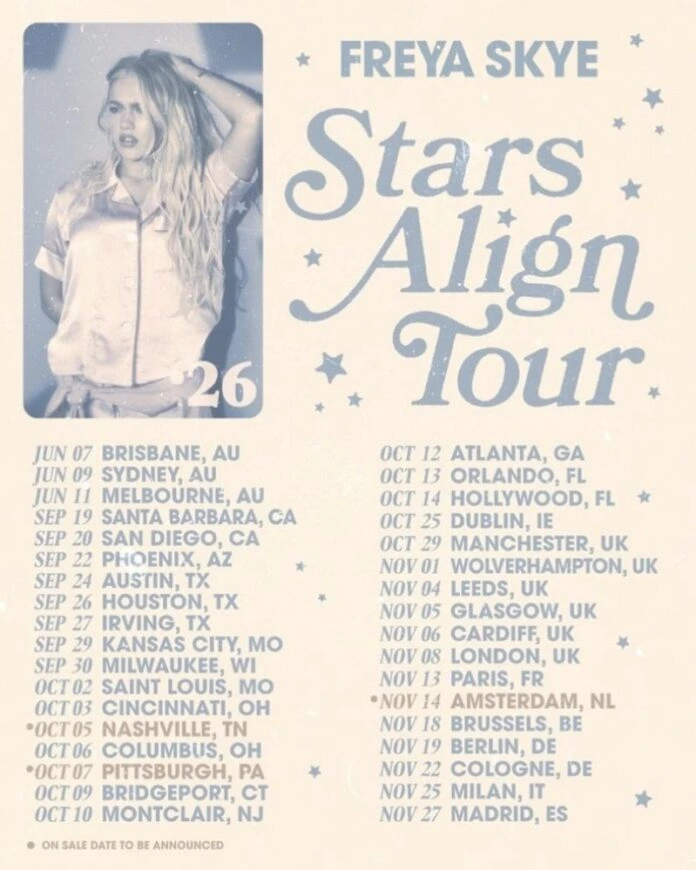 Freya Skye Stars Align Tour 2026